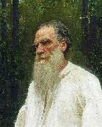 Ilya Repin Lev Nikolayevich Tolstoy shoeless. France oil painting artist